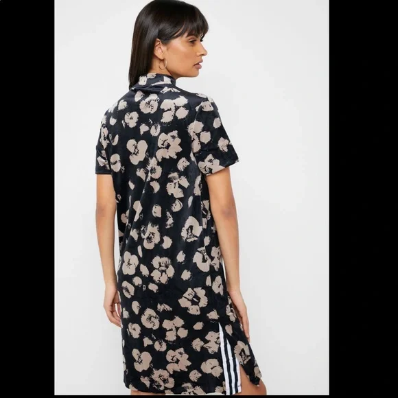 Adidas Originals bellista floral velvet dress S - Picture 3 of 4